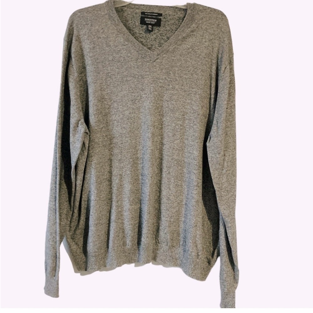 Nordstrom Men’s Cotton & Cashmer Grey Sweater XXL